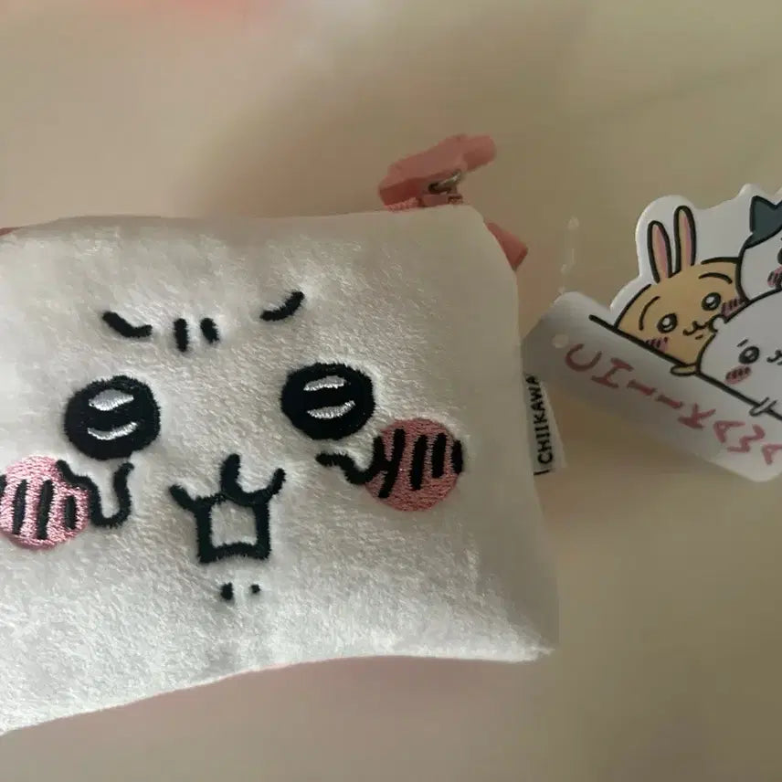 [BUNJANG] Chiikawa Cheeks Face Coin Pouch / 치이카와 뽀짝이 얼굴 동전 지갑 먼작귀