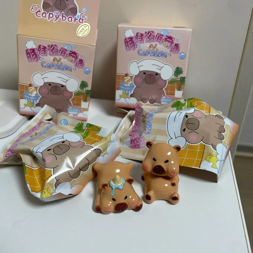 [BUNJANG] Capybara Bathhouse Figure Bundle (New) / 카피바라 목욕탕 피규어 일괄(새상품)