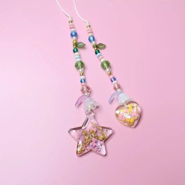 [BUNJANG] Handmade Resin Pendant Eye String with Gemstones and Beads / (브라이스)눈줄