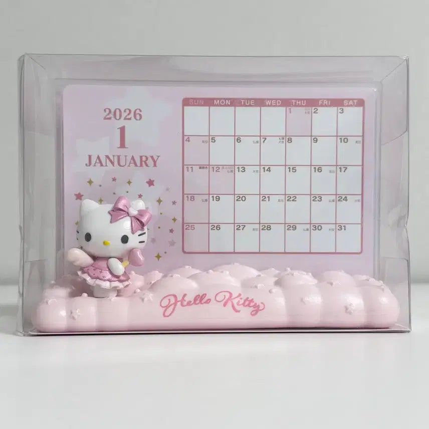 [BUNJANG] Sanrio Hello Kitty 2026 Desk Calendar Frame / 산리오 헬로 키티 2026 탁상 달력 액자 방꾸