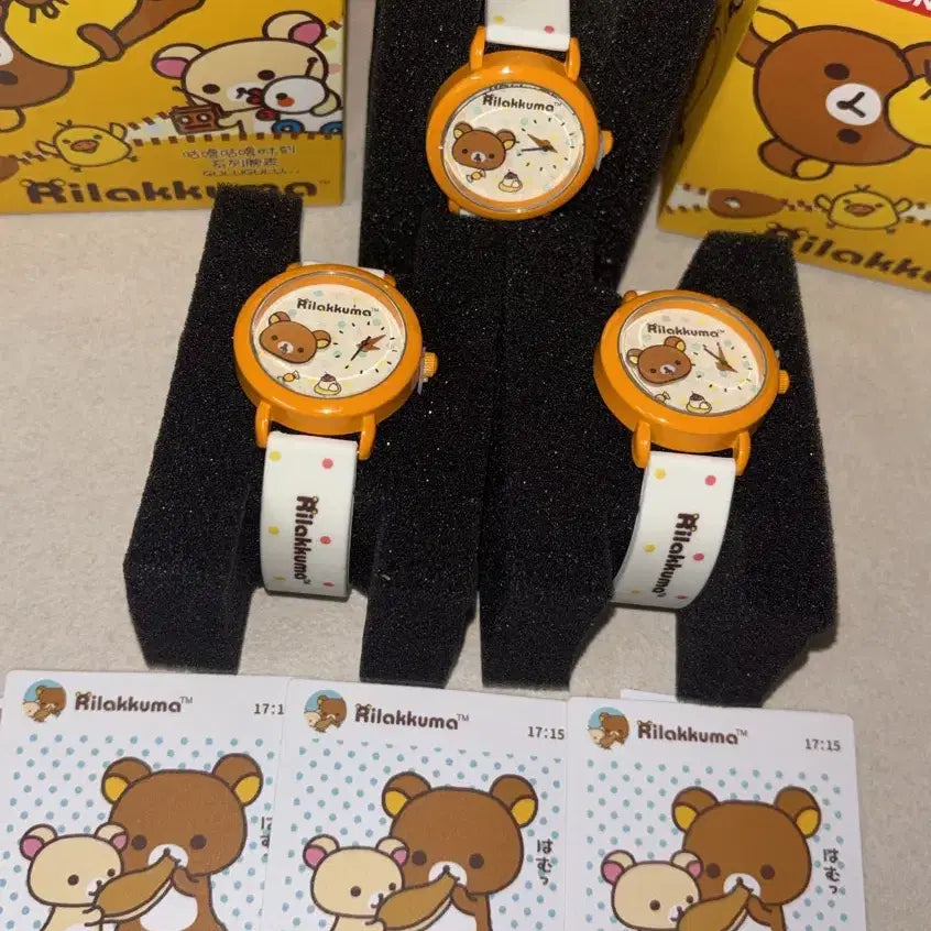 [BUNJANG] Rilakkuma Chewing Snack Time Pudding Wristwatch Random Gacha / (당일발송) 침 흘리는 리락쿠마 간식시간 푸딩 손목시계 랜덤시계 가챠