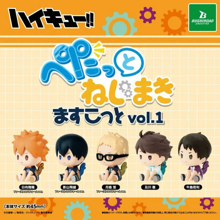 [BUNJANG] Bushiroad Haikyu!! Fytto Nejimaki Springy Mascot Figure Vol. 01 Complete Set / 부시로드 하이큐 페탓토 네지마키 태엽 피규어 Vol.01 전제품 5개