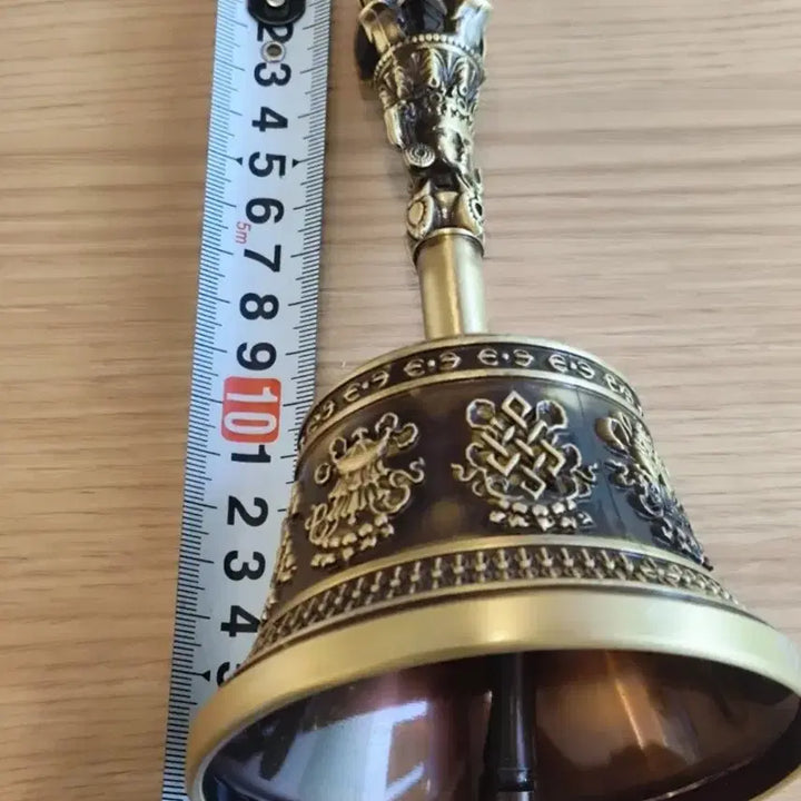 [BUNJANG] Tibetan Vajra Bell with Eight Auspicious Symbols / 티베트 대 팔보 최고급 금강 법종 (령)
