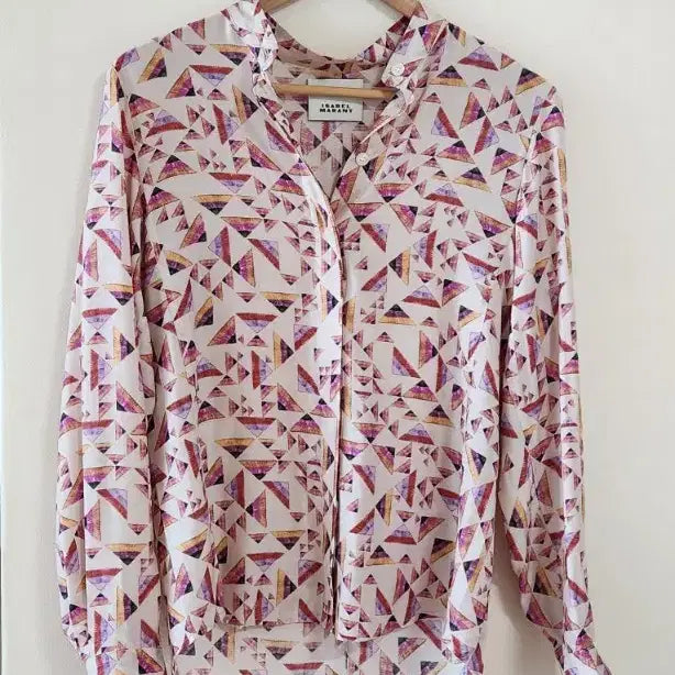 [BUNJANG] Isabel Marant Silk Geometric Pattern Blouse / 매장판매중)24이자벨마랑 실크 블라우스 (34)