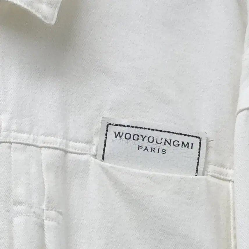 [BUNJANG] Wooyoungmi White Denim Jacket Size 48 / 우영미 화이트 데님 자켓 48