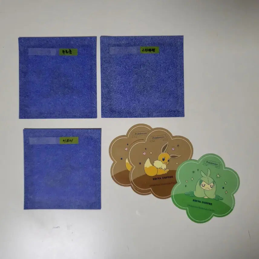 [BUNJANG] Ediya Pokemon Sticker 3-Type Bundle Set / 이디야 포켓몬 스티커 3종 일괄