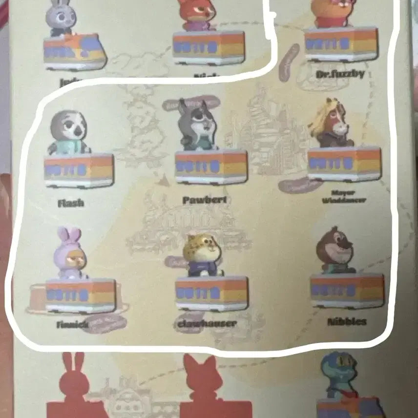 [BUNJANG] Zootopia Happy Vibes Train Figure Bundle Set / 주토피아 해피바이브 기차 피규어 중복없음 일괄