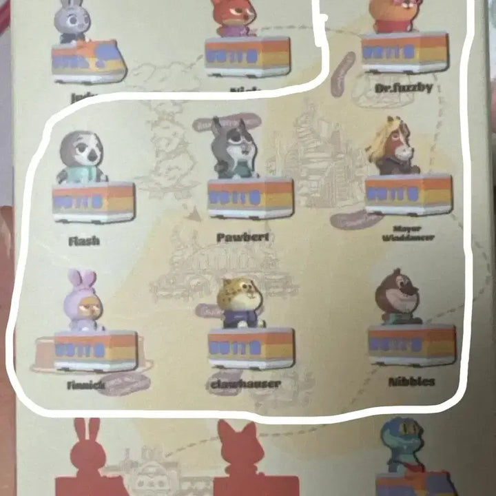 [BUNJANG] Zootopia Happy Vibes Train Figure Bundle Set / 주토피아 해피바이브 기차 피규어 중복없음 일괄
