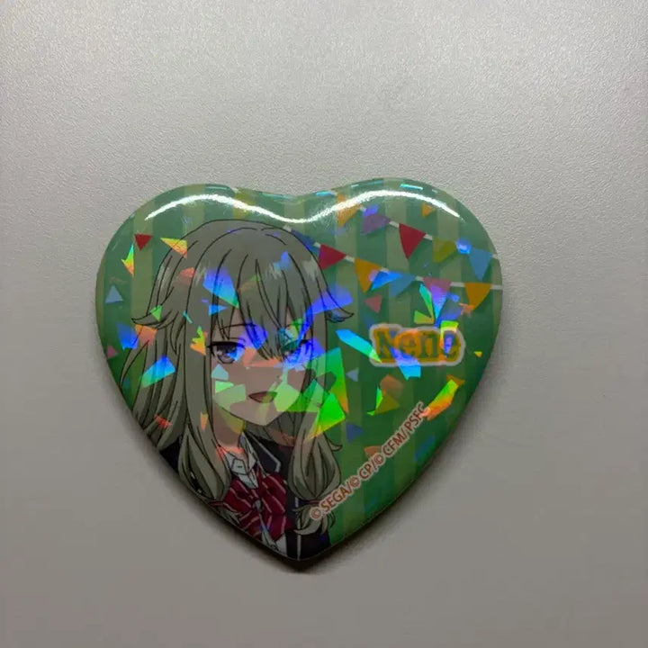 [BUNJANG] Project SEKAI Kusanagi Nene Hologram Heart Can Badge / 프세카 쿠사나기 네네 홀로그램 하트모양 캔뱃지