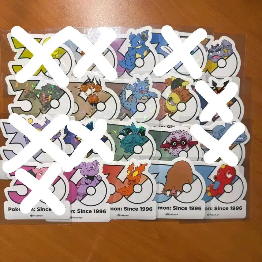 [BUNJANG] Pokemon 30th Anniversary Stickers / 포켓몬 30주년 스티커