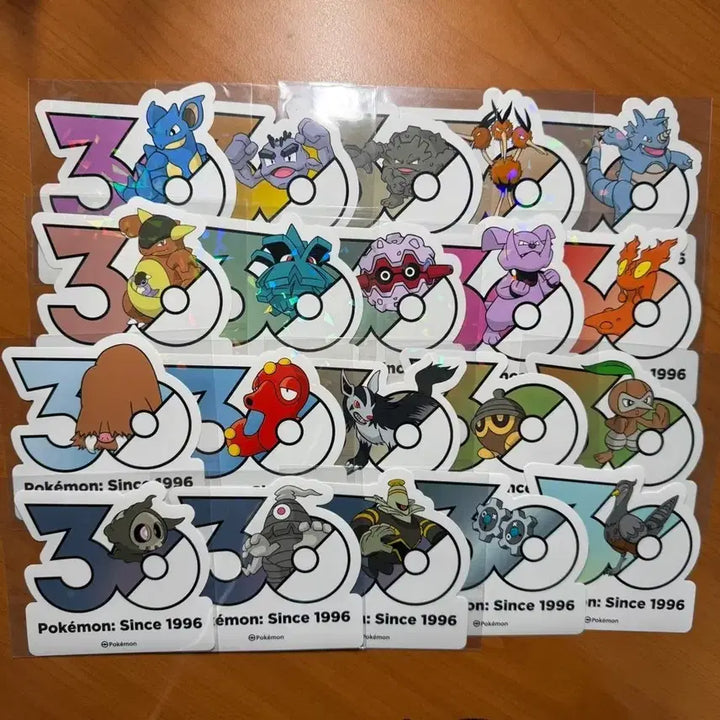 [BUNJANG] Pokemon 30th Anniversary Stickers / 포켓몬 30주년 스티커