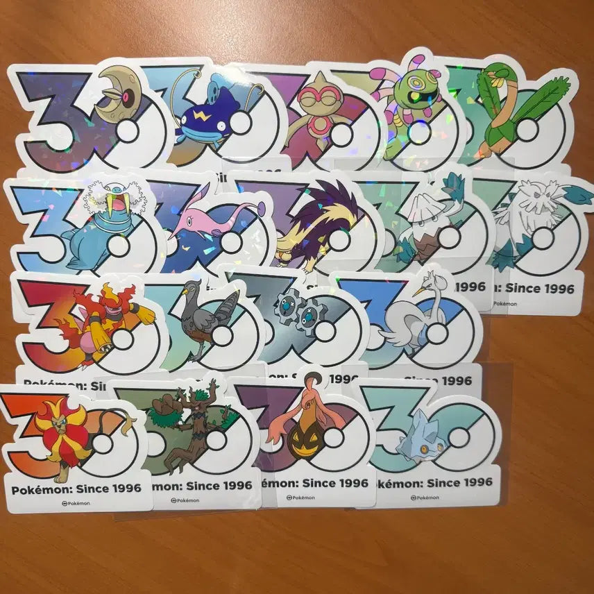 [BUNJANG] Pokemon 30th Anniversary Stickers / 포켓몬 30주년 스티커