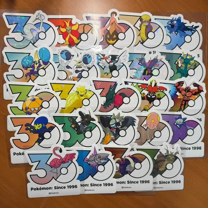 [BUNJANG] Pokemon 30th Anniversary Stickers / 포켓몬 30주년 스티커