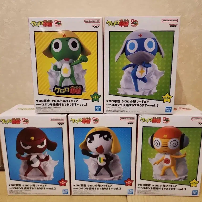 [BUNJANG] Keroro Gunso S.H.Figuarts Sofubi Sofubimate Set / (일괄)개구리중사 케로로 피규어 반프레스토 소프비 소프비메이트 세트