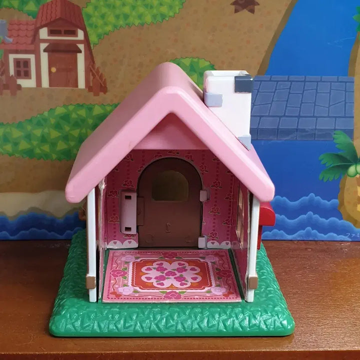 [BUNJANG] Animal Crossing Pink House Figure / 동물의숲 숲을만들자 분홍집 집 피규어