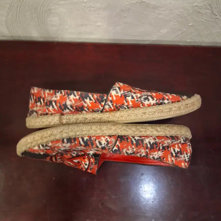 [BUNJANG] Louis Vuitton Red Print Espadrille Slip-On Shoes / 루이비통 에스파드리유 슬립온 레드 프린트