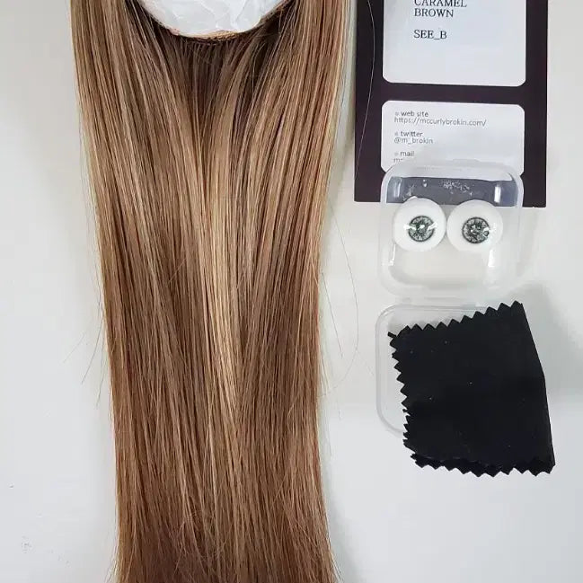 [BUNJANG] MSD Macullin Wig &amp; 14mm Minimal Blue Eyes Set / msd 맥컬린 가발, 14mm 미니멀 블루 안구 일괄 판매