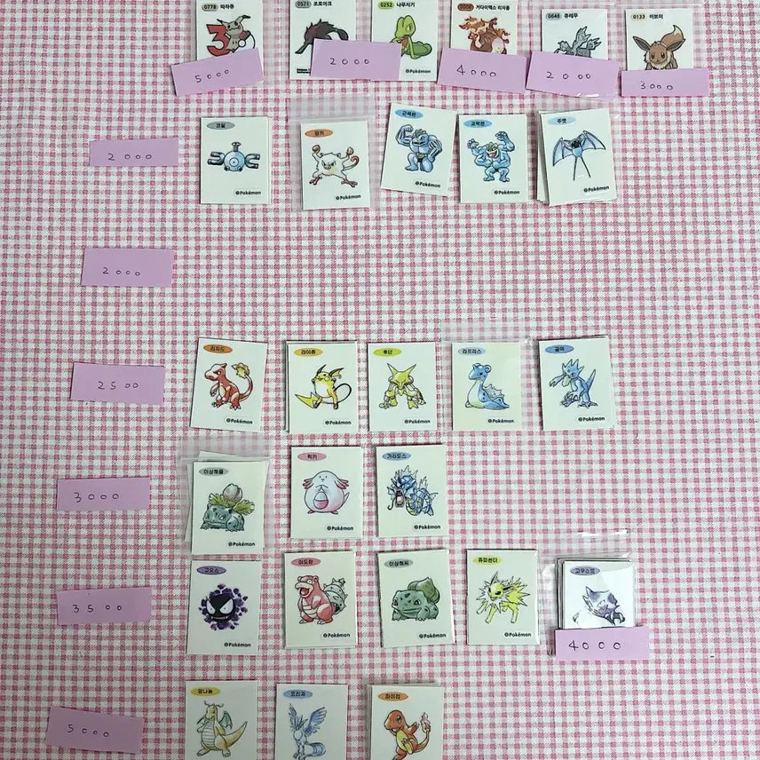 [BUNJANG] 30th Anniversary Pokemon Sticker Collection / (매일업뎃)30주년 포켓몬 띠부씰 30주년 아트워크 포켓몬 띠부씰