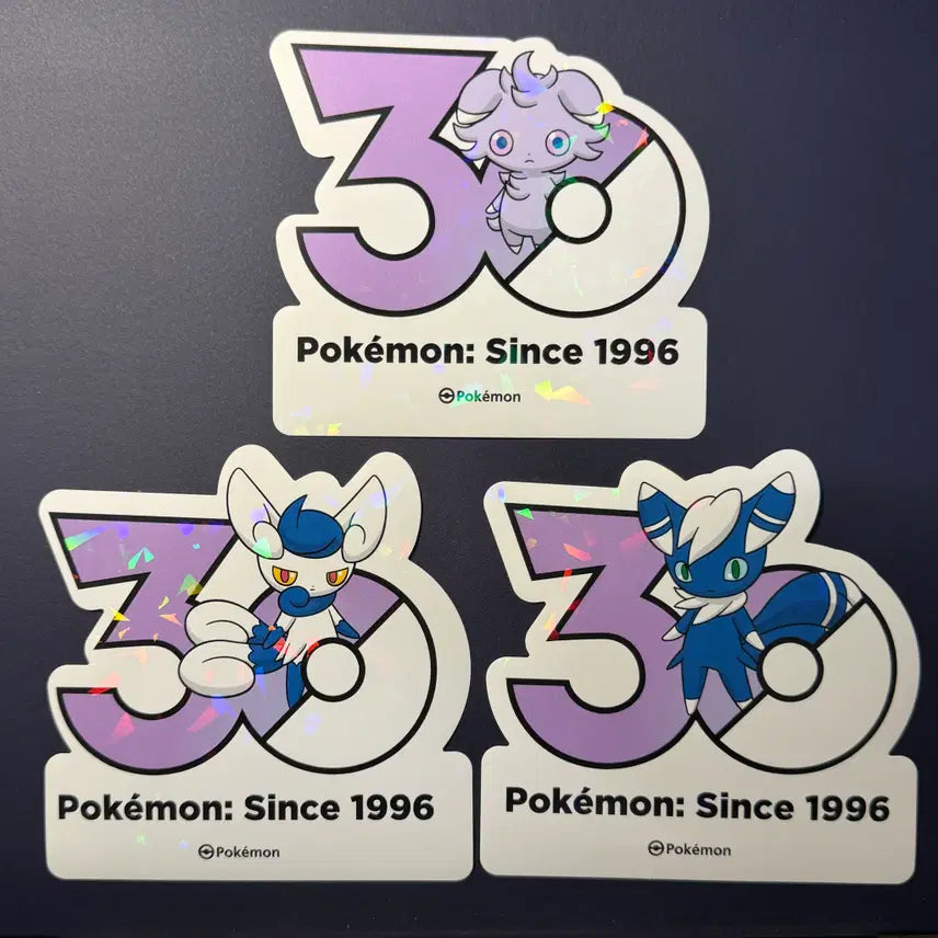 [BUNJANG] Limited Edition 30th Anniversary Logo Stickers - Nyaspar &amp; Nyaonics (Male/Female) Set / [한정판] 30주년 로고스티커 - &