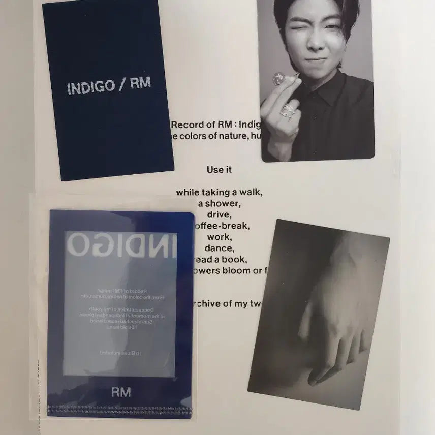 [BUNJANG] RM Indigo Album Photocard Full Set / (미사용) RM 인디고 앨범 포카 풀박