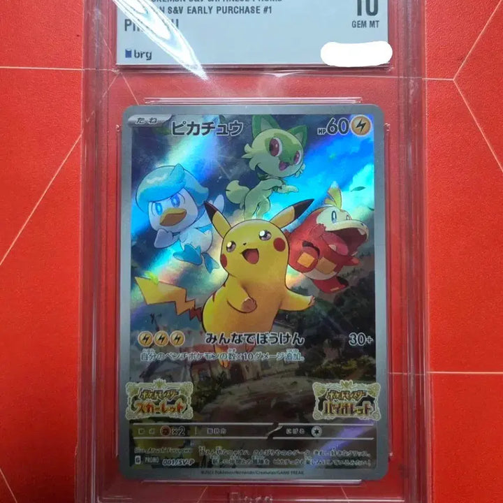[BUNJANG] Pikachu S&amp;V Japanese Promo Card GEM MT 10 / 피카츄 S&amp;V 일본 프로모 카드 brg 10