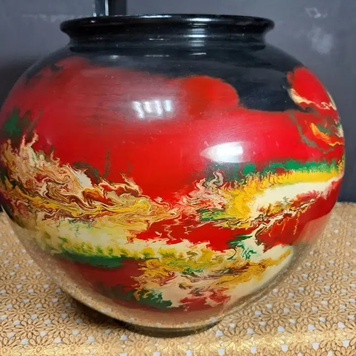 [BUNJANG] Hongyu Yo-byeon Vintage Wataedojagi Vase (Approx. 24cm Height) / 홍유요변 빈티지 와태도자기 화병(높이약 24cm)