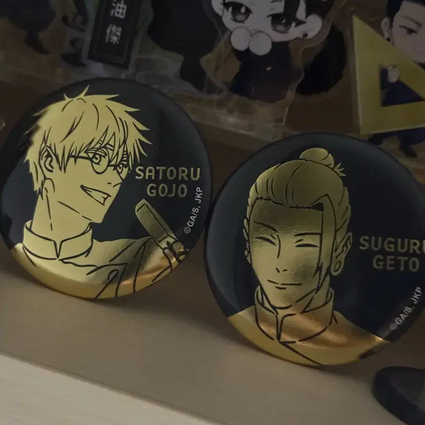 [BUNJANG] Jujutsu Kaisen Gojo &amp; Geto Random Can Badges Bundle Set / 주술회전 고죠, 게토 랜덤 캔뱃지 일괄 판매