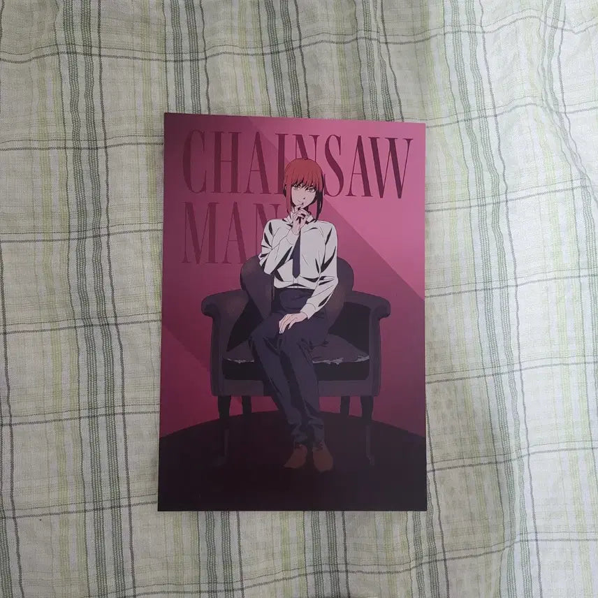[BUNJANG] Chainsaw Man Makima 2 Types Can Badge + Postcard Set (Cafe Collaboration &amp; Sunshine City) / 체인소맨 마키마 캔뱃지 2종+엽서 세트 (카페 콜라보 &amp; 선샤인시티)