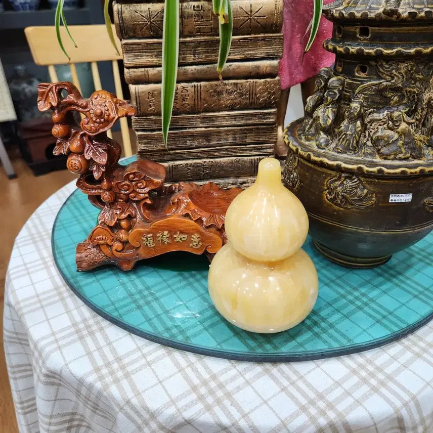 [BUNJANG] Gourd Jade Carving Ornament / 호리병 옥 조각 공예 장식품