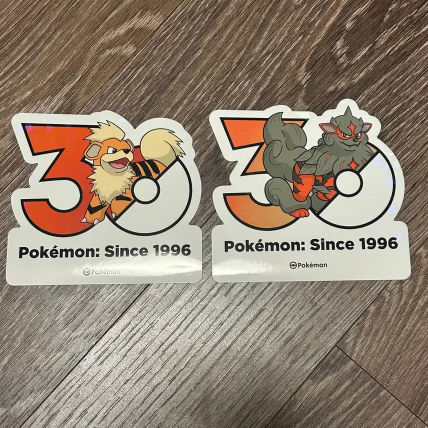 [BUNJANG] Pokemon 30th Anniversary Stickers Gardie Hisui Arcanine Bundle Set / 포켓몬 30주년 스티커 가디 히스이 윈디