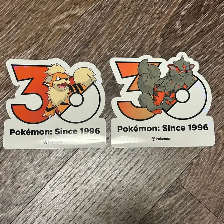 [BUNJANG] Pokemon 30th Anniversary Stickers Gardie Hisui Arcanine Bundle Set / 포켓몬 30주년 스티커 가디 히스이 윈디