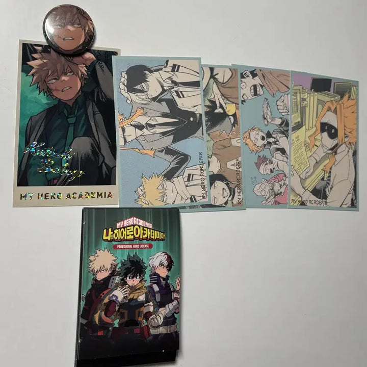 [BUNJANG] My Hero Academia Bakugo Original Art Exhibition Memorial Card Badge Bundle Set / 히로아카 바쿠고 원화전 메모리얼 카드 뱃지 팝퍼블 일괄