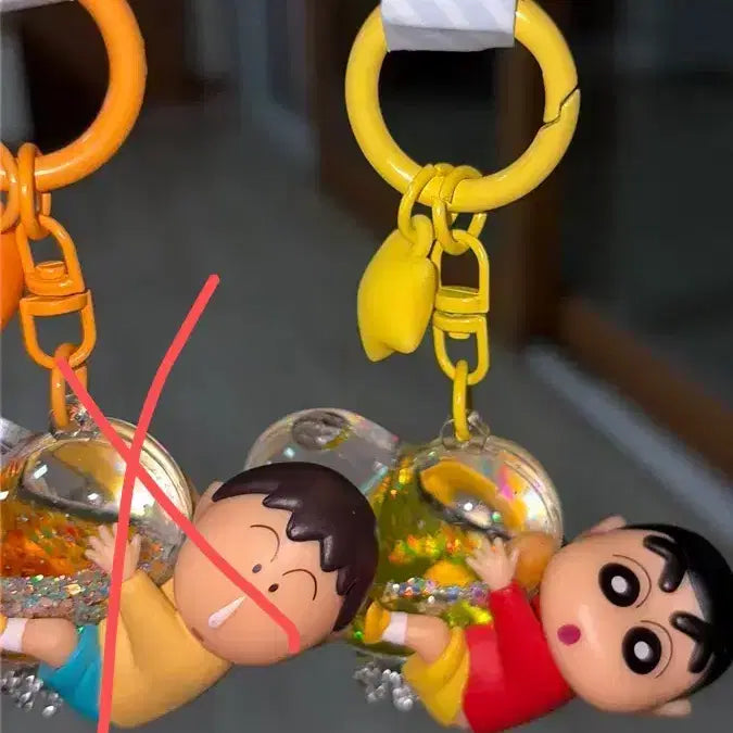 [BUNJANG] Crayon Shin-chan Water Globe Keychain / (새상품)짱구 워터볼 키링