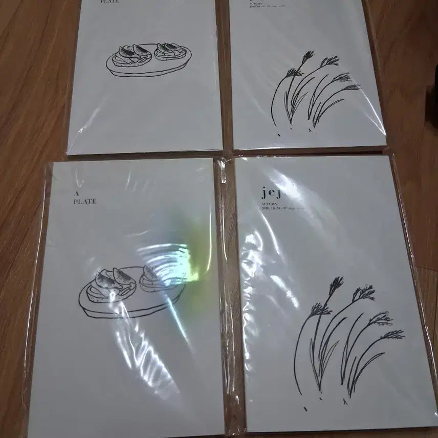 [BUNJANG] Jeju Travel and Food Mini Books with Illustrations (Set of 4) / 제주여행,음식에 관한 짤막하게 쓴 글과 그림 미니 책