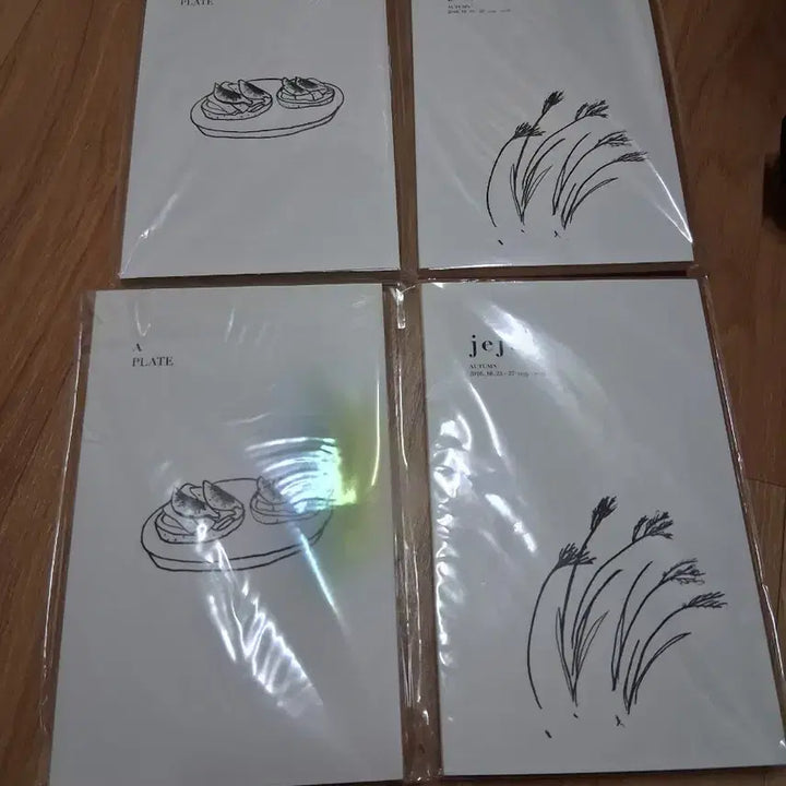 [BUNJANG] Jeju Travel and Food Mini Books with Illustrations (Set of 4) / 제주여행,음식에 관한 짤막하게 쓴 글과 그림 미니 책