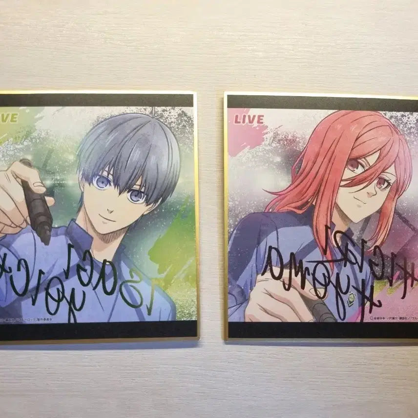 [BUNJANG] Blue Lock Isagi Yoichi &amp; Chigiri Hyoma Signed Shikishi Board (Unsealed) / [단순개봉] 블루록 이사기 치기리 싸인색지