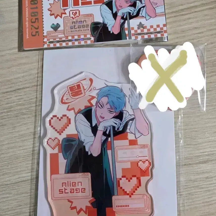 [BUNJANG] AILENE STAGE Tilly Maid Acrylic Standee, Gold Foil Ticket, Can Badge / (급전)에이스테 에일리언스테이지 메이드  틸 굿즈 판매 교환 미지