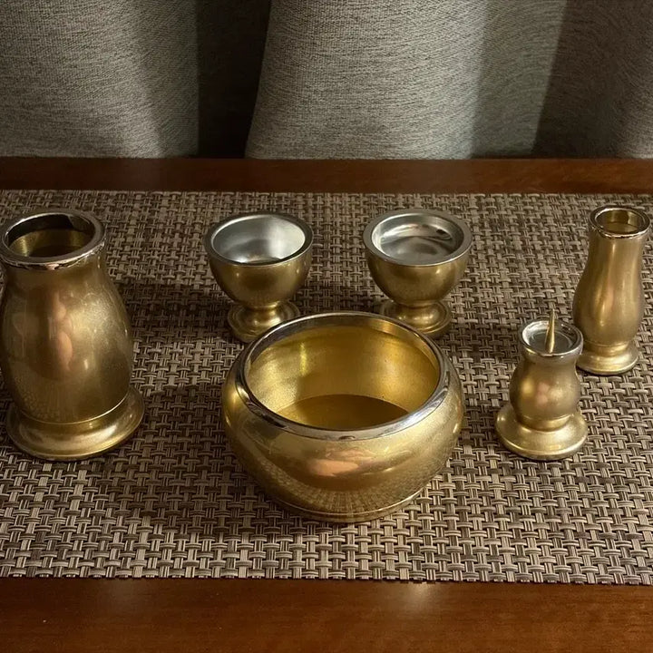[BUNJANG] Japanese Buddhist Altar Accessories Set / 불기구 일본 불상 불단 향로 촛대 다기입니다.