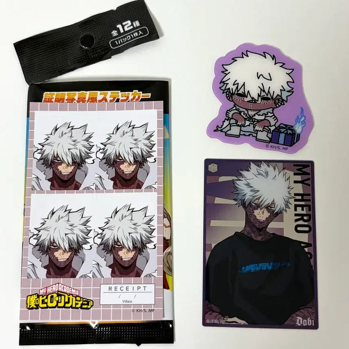 [BUNJANG] My Hero Academia Dabi Set (Clear Metal Card, Photo, Sticker) / 히로아카 다비 세트 (베이스 야드 클리어 메탈 카드+증명사진+스티커)