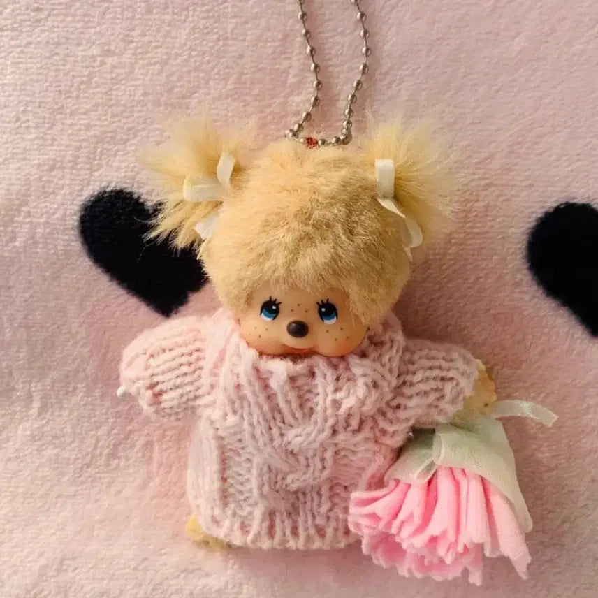 [BUNJANG] Vintage Monchhichi Doll Keychain / 고전 희귀 몬치치 키링