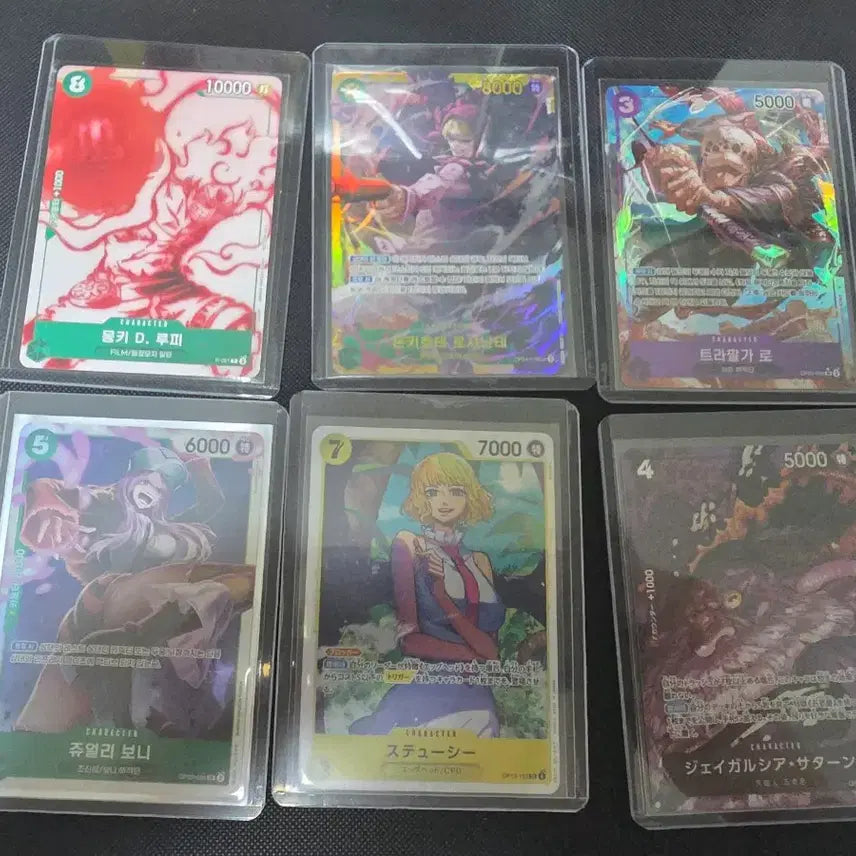 [BUNJANG] Hiyori Kozuki &amp; Monkey D. Luffy Promo Cards Bundle Set / 21. 프로모SEC SR 힛 리더 다수 일괄 판매