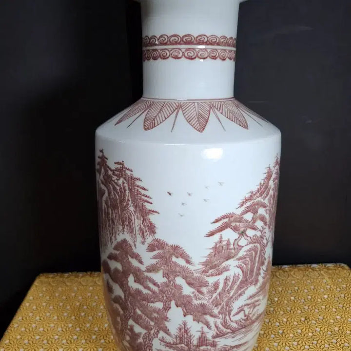 [BUNJANG] Yuri Hong Landscape Porcelain Vase (Approx. 43cm Height) / {명품감상}유리홍 산수화 도자기 화병(높이약 43cm)