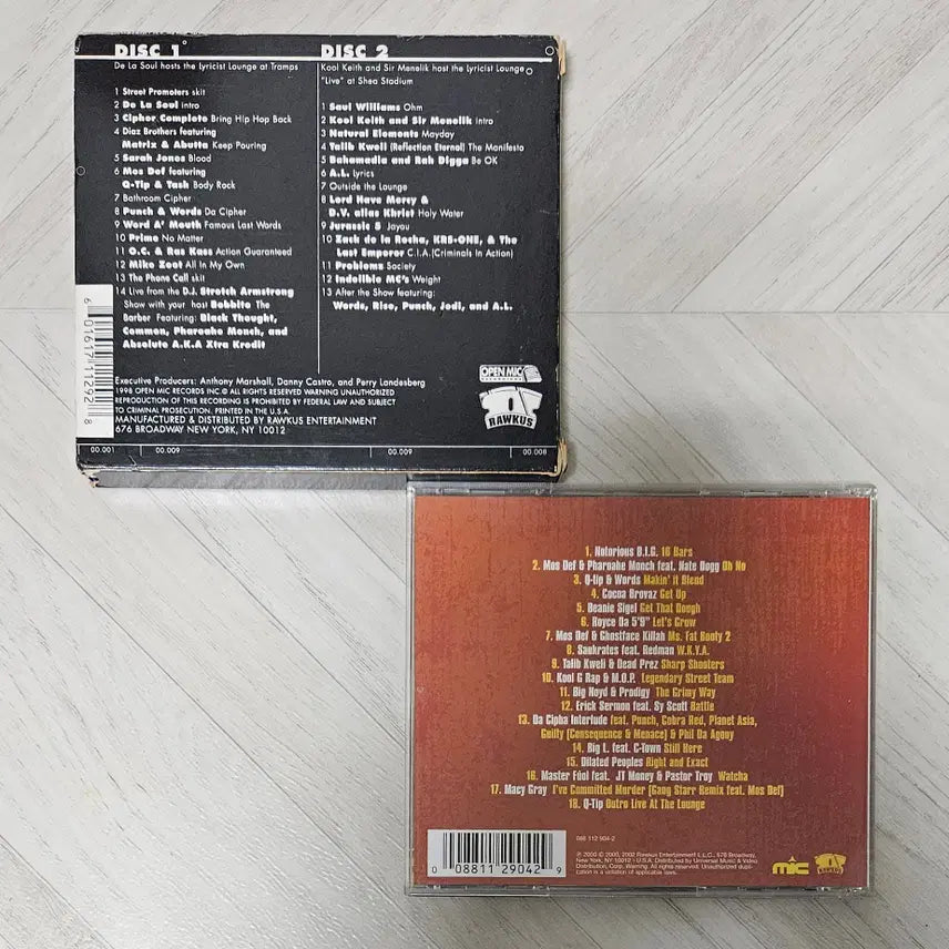 [BUNJANG] Lyricist Lounge Vol. 1 &amp; Vol. 2 CD Set / Lyricist Lounge - Vol.1 &amp; 2 CD 세트 RAWKUS