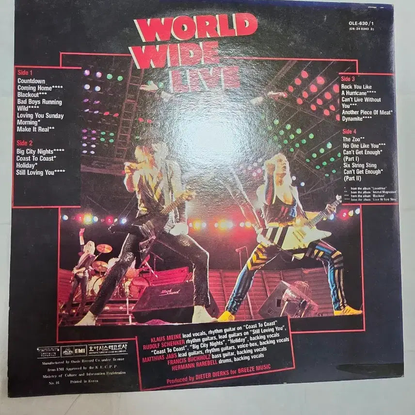 [BUNJANG] Scorpions Worldwide Live 2LP / 스콜피온스 미사용 Worldwide Live 2LP