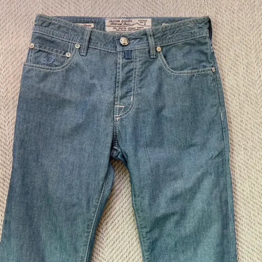 [BUNJANG] Jacob Cohen Light Wash Tailored Denim Pants / 야콥 코헨 라이트 워시 테일러드 데님 팬츠