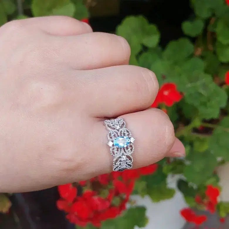 [BUNJANG] Topaz 925 Sterling Silver Ring / 토파즈 은925 반지 새상품