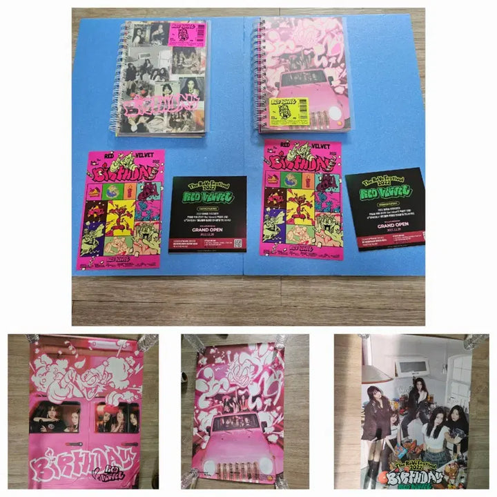 [BUNJANG] Red Velvet Birthday Photobook Bundle Set / (무료배송) 레드벨벳 벌스데이 포토북 앨범 커버2종 + 포스터3종 일괄