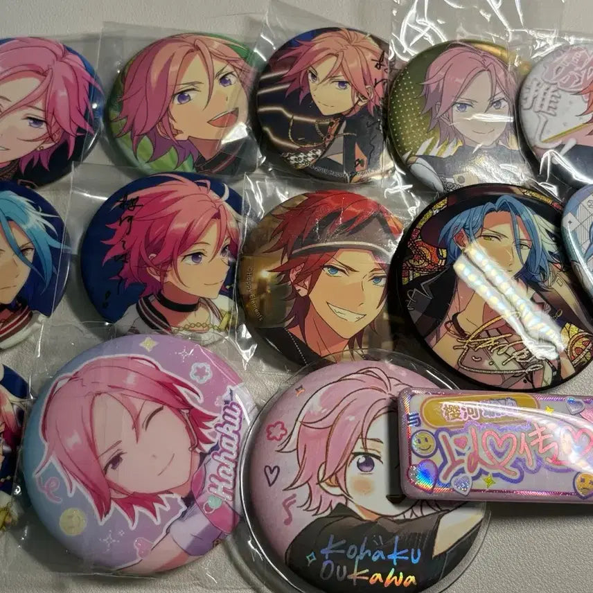 [BUNJANG] Ensemble Stars! Ritsu Jin, Himeryu, Kohaku Can Badge Set (+ Kohaku Doshin) / 5/31까지!! 앙스타 린네 히메루 코하쿠 캔뱃지 판매 (+코하쿠 동심)