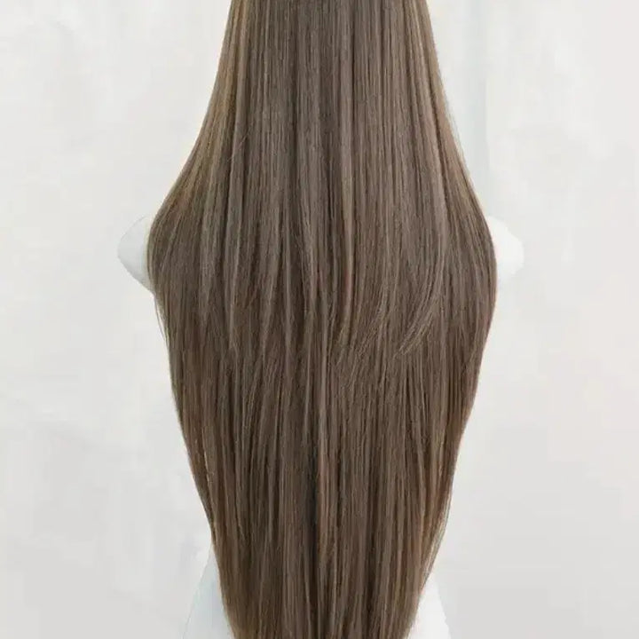 [BUNJANG] 81cm Ash Brown Layered Cut Full Wig / 새상품 코스프레 애쉬브라운 레이어드컷 통가발 81cm