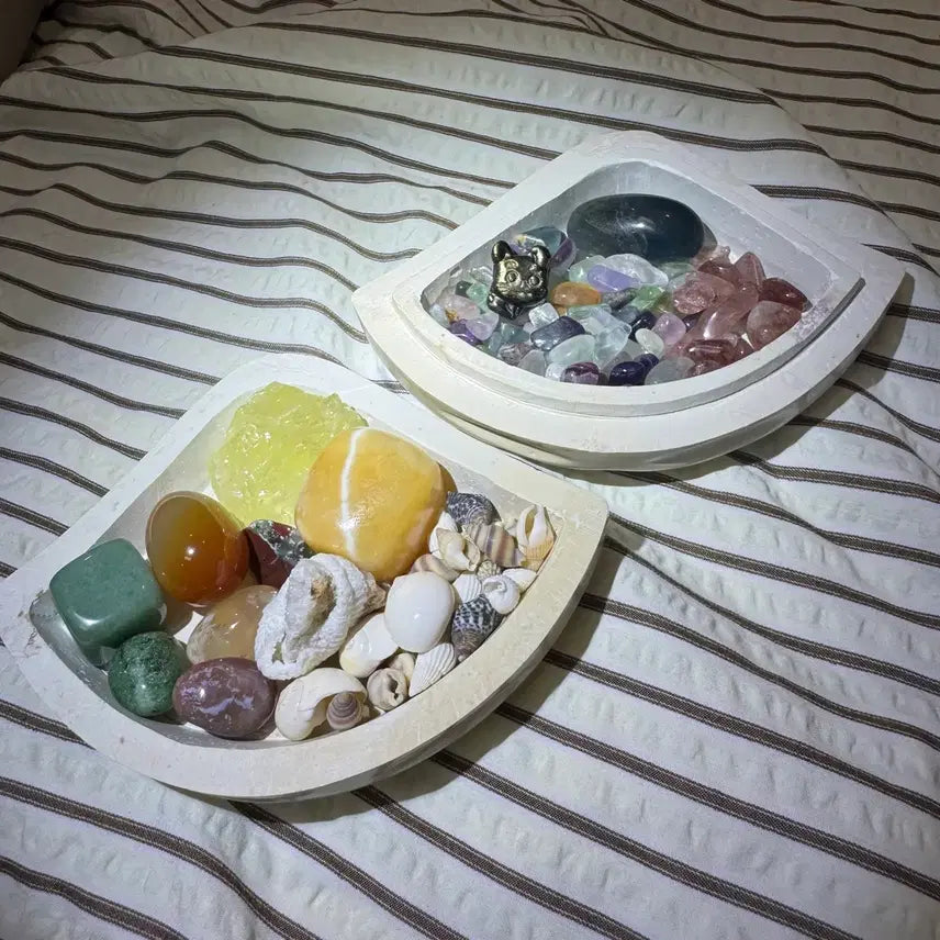 [BUNJANG] Natural Stone Tumbled Gravel Assortment / 크리스탈 힐링스톤 천연석 텀블 자갈  조개 모음